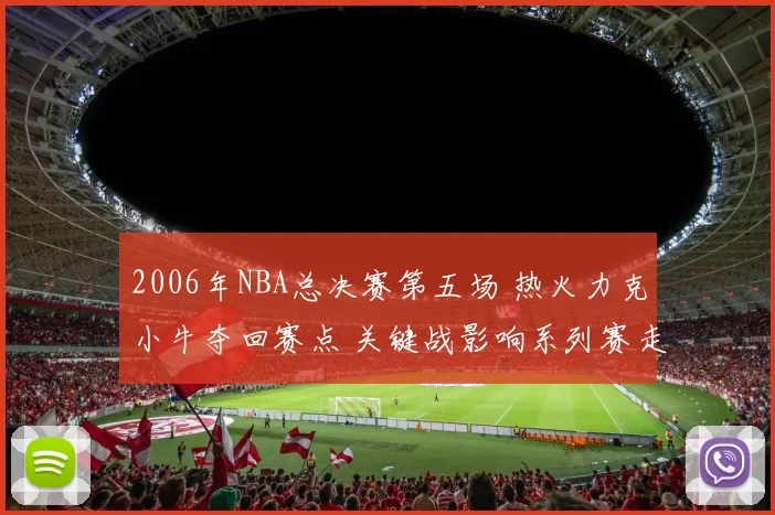 2006年NBA总决赛第五场 热火力克小牛夺回赛点 关键战影响系列赛走势